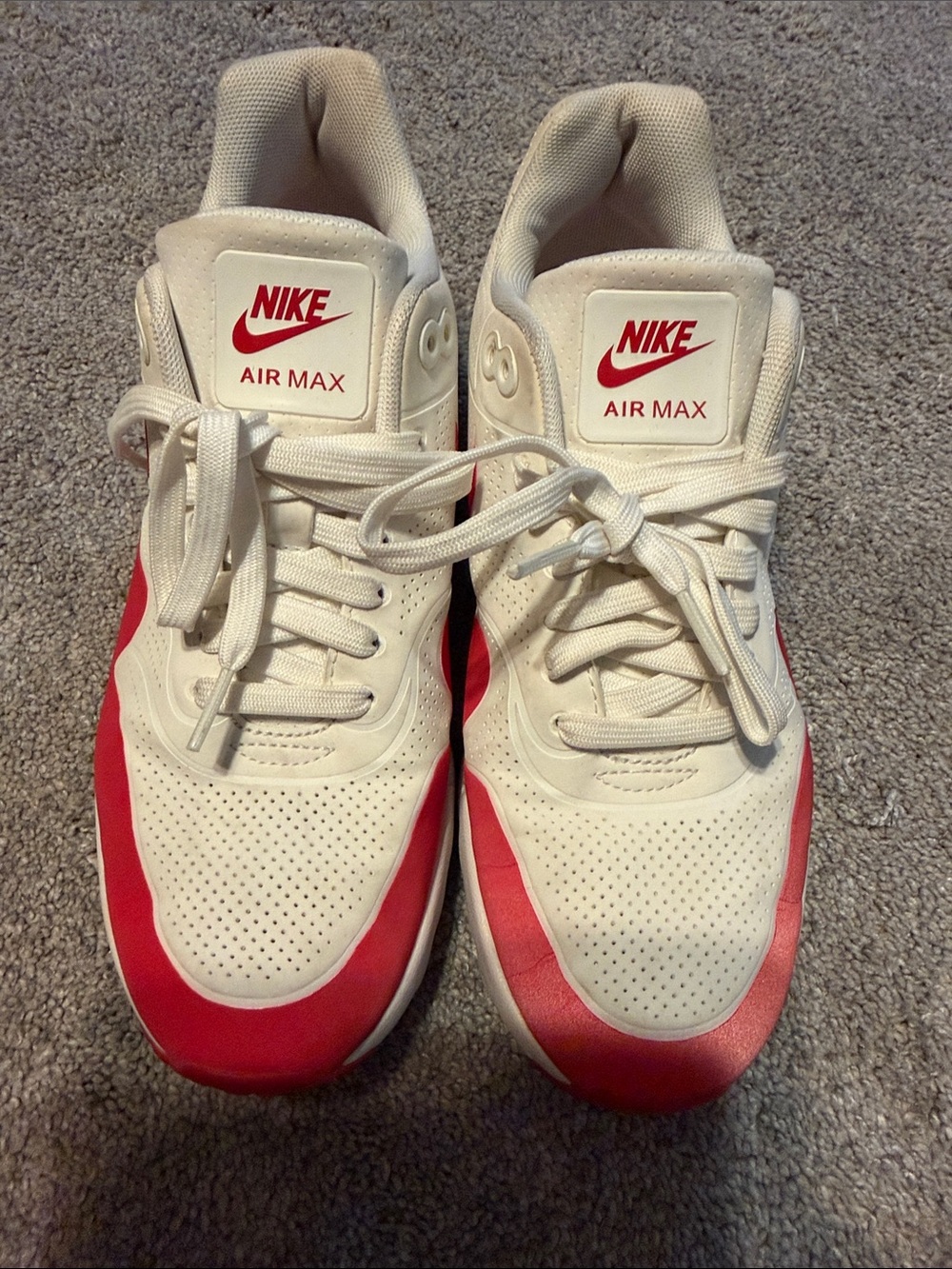 Nike Air Max Women’s Sneakers in White and Red Accent